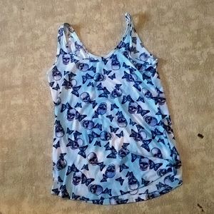skull and butterfly tank top